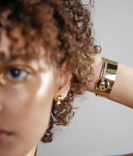 Satellite Orbit Golden Duo Bangle